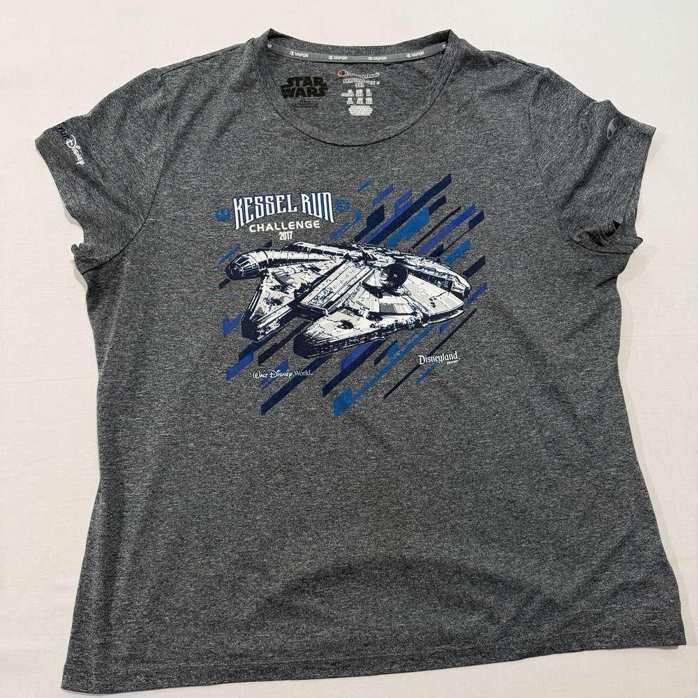 runDisney Star Wars 2017 Kessel Run Challenge Shirt Womens 2XL Han Solo Falcon